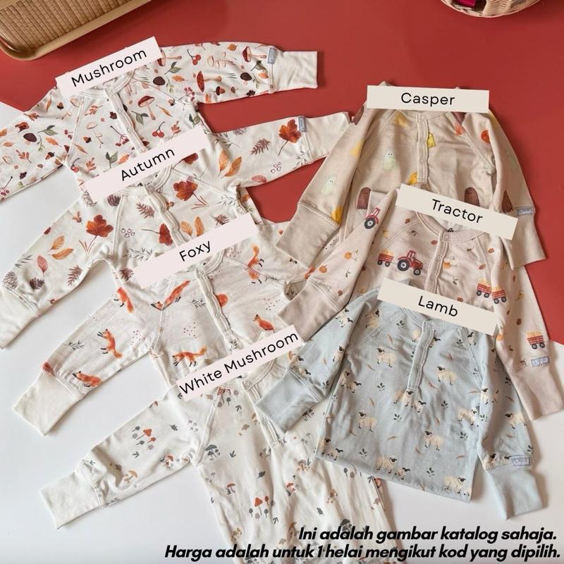Tencel newborn baby jumpsuit 1M, Tiny Dreamers Malaysia