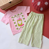 Matcha and Tea Club cotton short sleeve set for kids, Tiny Dreamers Malaysia