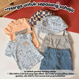 Baby boy 3-in-1 surf casual set, baju set baby lelaki