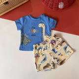Baby boy cotton casual set, Roar design