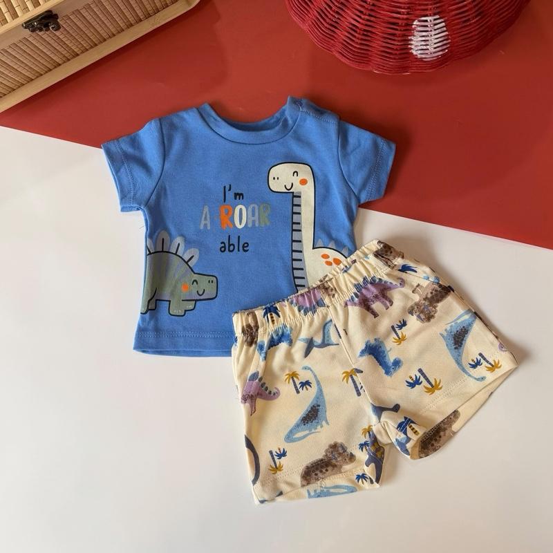 Baby boy cotton casual set, Roar design