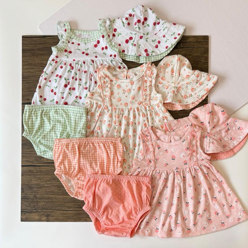 Baby girl 3-in-1 sleeveless dress set, dress baby perempuan, Tiny Dreamers Malaysia