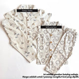 Kids 100% Cotton Button Pyjamas Set (2Y–12Y) | Baju Tidur Budak