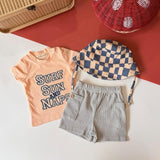 Baby boy 3-in-1 surf cotton set, Orange Surf design