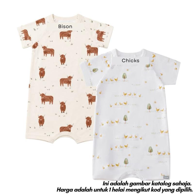 Tencel newborn baby jumper 1M, Bison design