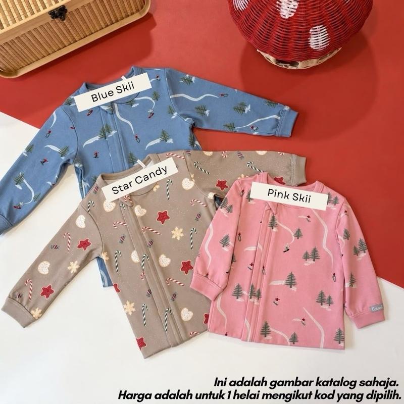 Tencel baby sleepsuit 6M, Star Candy design