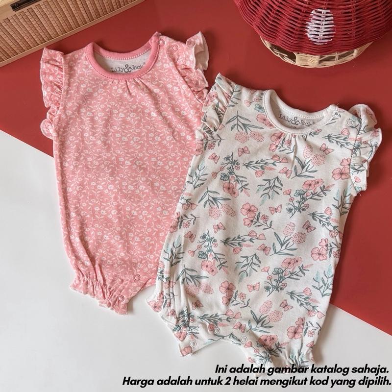 2-in-1 floral cotton baby jumper, Peach design
