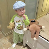 Kids matcha long sleeve cotton outfit, Tiny Dreamers Malaysia
