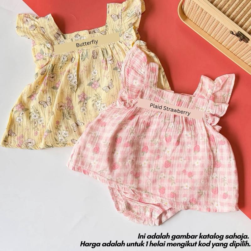 Poppy cotton baby romper, Tiny Dreamers Malaysia