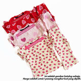 Bellina bootcut set for baby girls, Pleated Cute Heart design