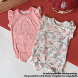 2-in-1 floral 100% cotton baby jumper, jumper baby perempuan