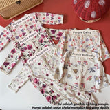 Tencel baby jumpsuit full button 3–6M, Pretty Butterfly design