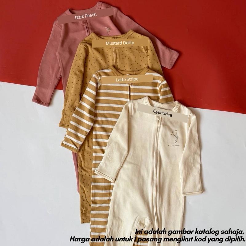 Mapas cotton footless toddler jumpsuit 18-24M, Latte Stripe design