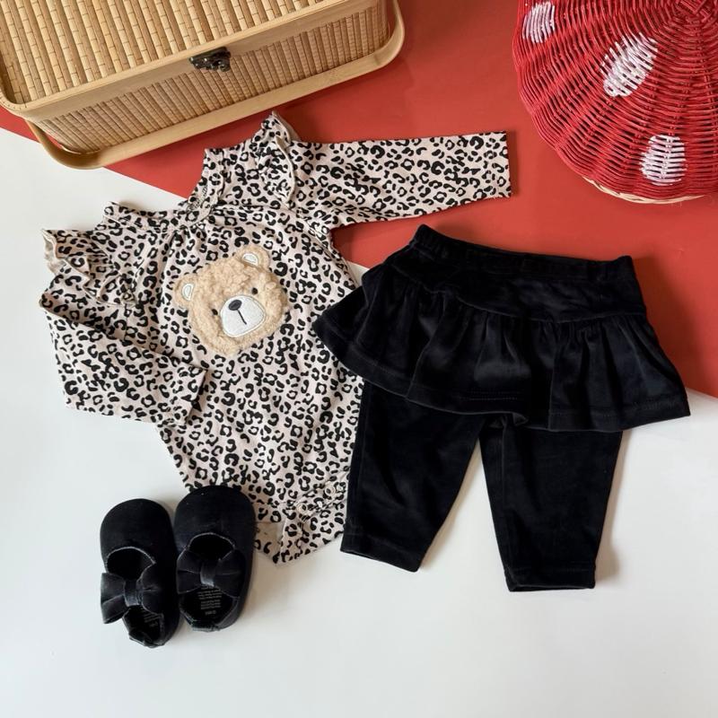 Baby girl 3-in-1 romper set with pants and shoes, romper baby perempuan
