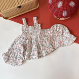 Baby girl sleeveless 3-in-1 cotton dress set, Petunia design