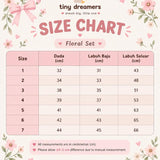 Kids floral set baju jalan budak, Tiny Dreamers Malaysia