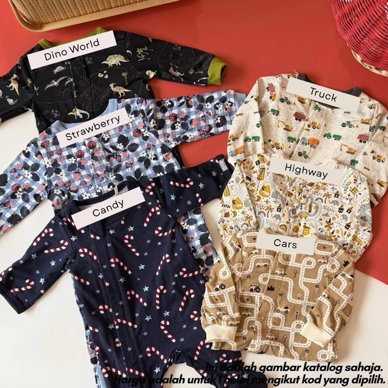 Magnetic baby sleepsuit 3-6M, magnetic baju tidur baby, Tiny Dreamers Malaysia