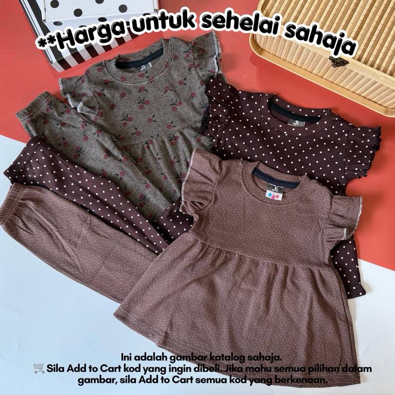 Amelie ruffle set for toddler girls, baju set budak perempuan
