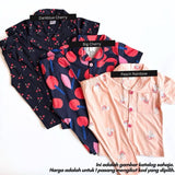 Kids 100% Cotton Button Pyjamas Set (2Y–12Y) | Baju Tidur Budak