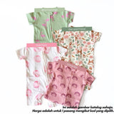 Mapas 100% cotton baby jumper 6-9M, Mint Flamingo design