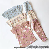 Baby cotton pyjamas set, Coquette Flower design