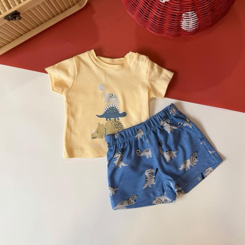 Baby boy cotton casual set, baju set baby lelaki