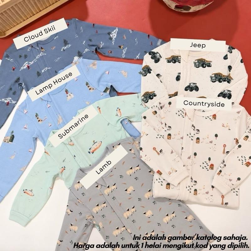 Tencel baby sleepsuit 6M, Jeep design
