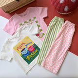 Matcha and Tea Club cotton short sleeve set for kids, Tiny Dreamers Malaysia