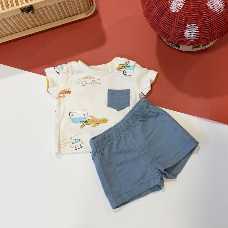 Baby boy cotton casual set, Tiny Dreamers Malaysia