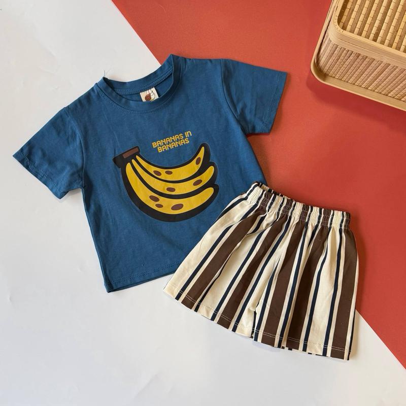 [1Y-7Y] Kids Playset Baju Jalan Cotton Banana