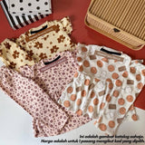 Amelie ruffle set for toddler girls, Pleated Floral Leopard design