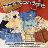 Baby boy cotton casual set, baju set baby lelaki