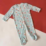 Pekkle cotton baby sleepsuit with socks, Ice Cream design