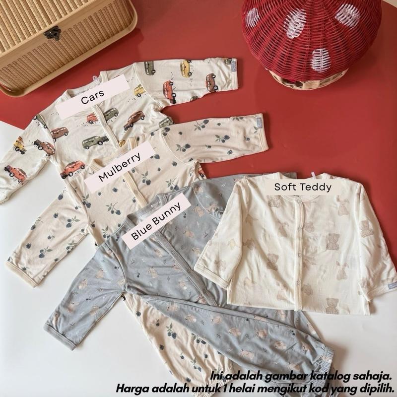 Tencel newborn baby jumpsuit 1M, Tiny Dreamers Malaysia