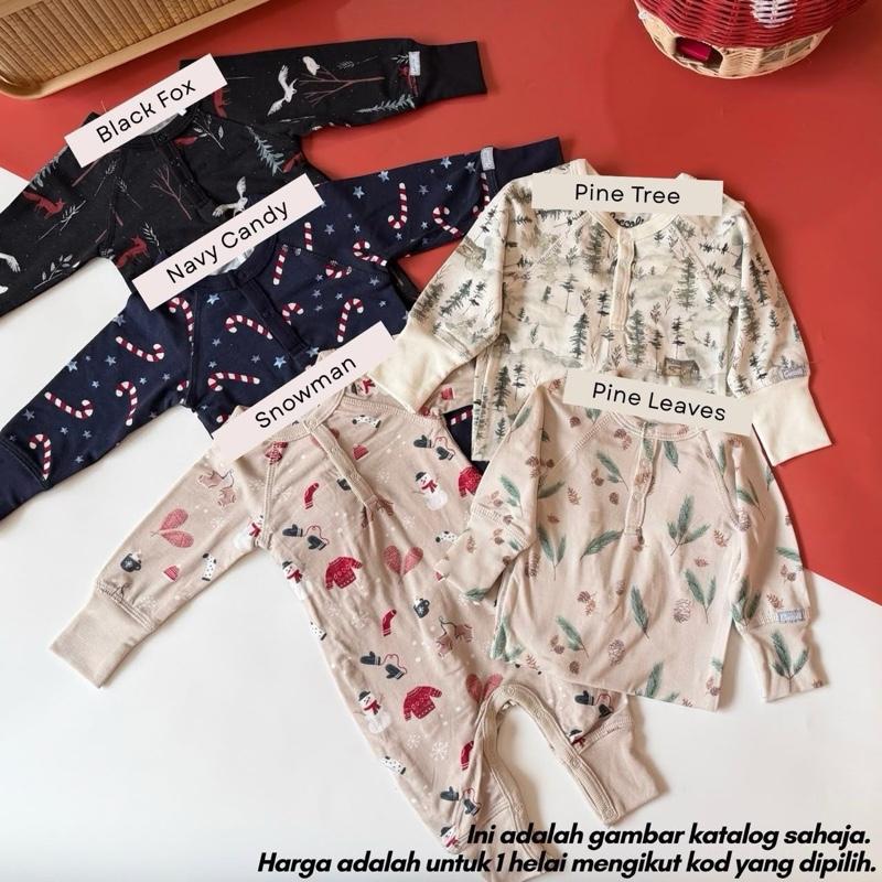 Tencel baby jumpsuit 12M, Snowman design