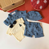 Baby boy 4-in-1 casual set, baju set baby lelaki