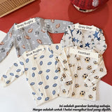 Tencel baby sleepsuit 9M, Grey Star design