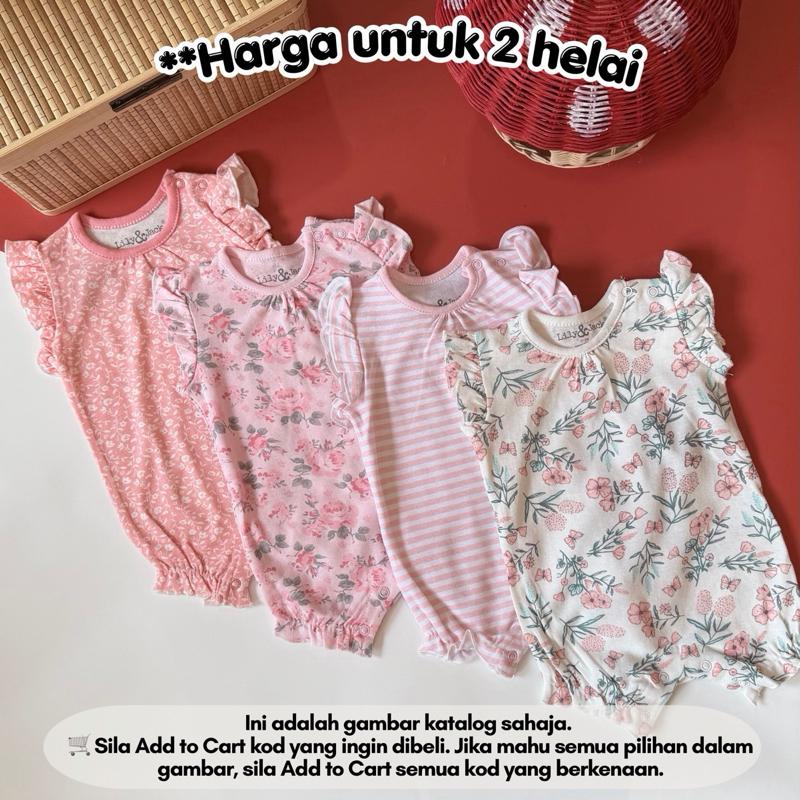 2-in-1 floral 100% cotton baby jumper, jumper baby perempuan