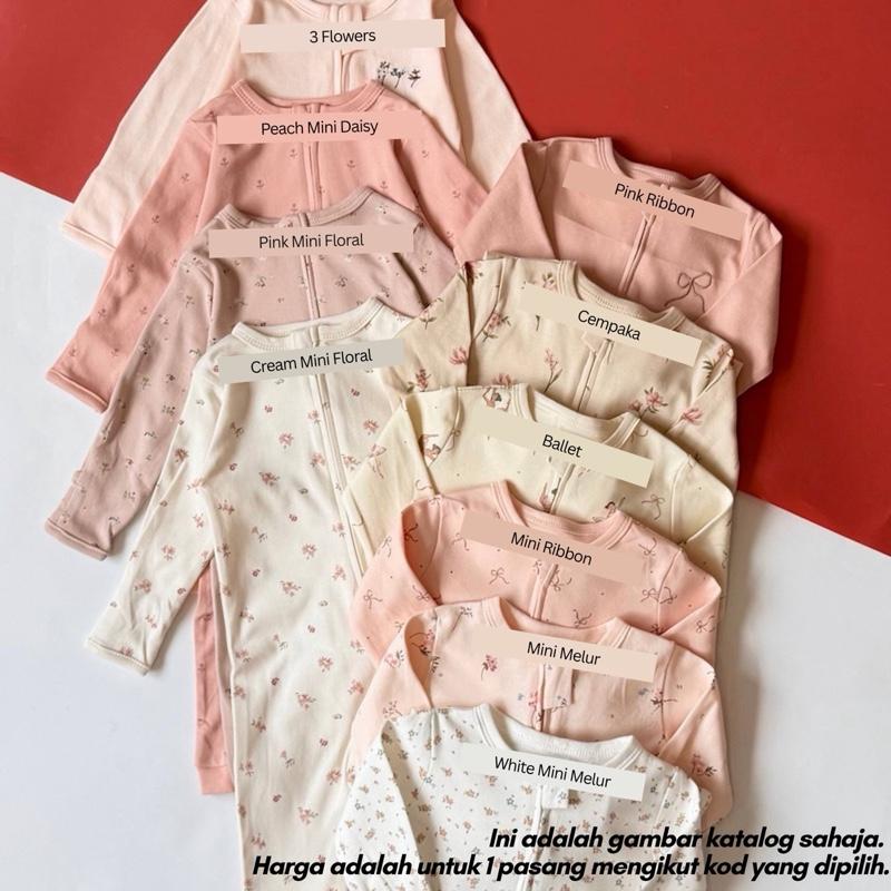 Mapas cotton footless baby jumpsuit 6-9M, Cempaka design