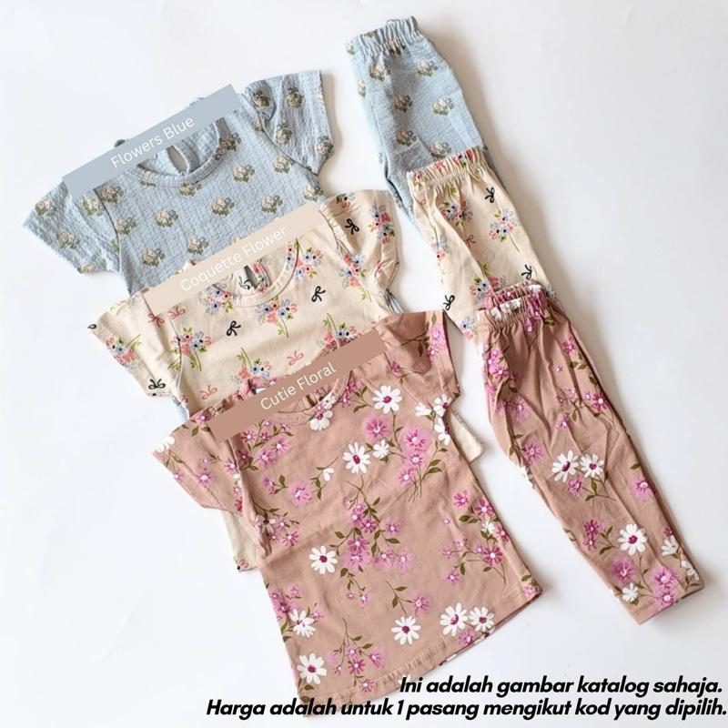 Baby cotton pyjamas set, Cutie Floral design