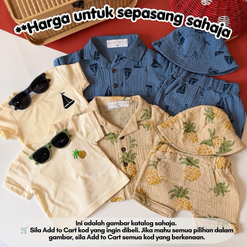 Baby boy 4-in-1 casual set, baju set baby lelaki