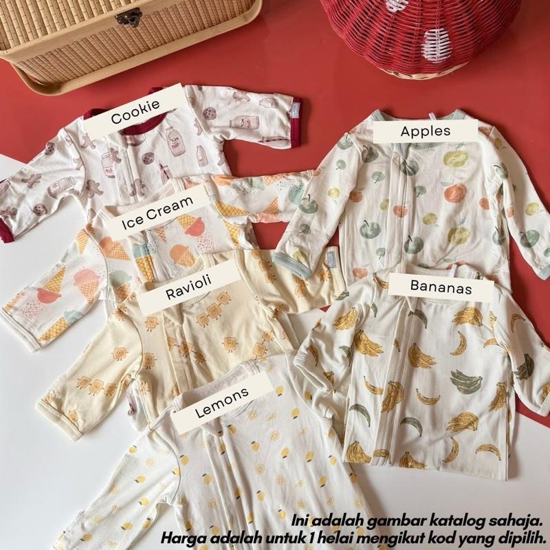 Tencel baby sleepsuit 9M, Ice Cream design