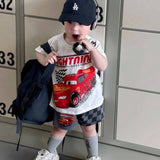 Lightning Black cotton playset for kids, baju jalan budak, Tiny Dreamers Malaysia