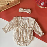 Baby girl cotton romper with headband, Tiny Dreamers Malaysia