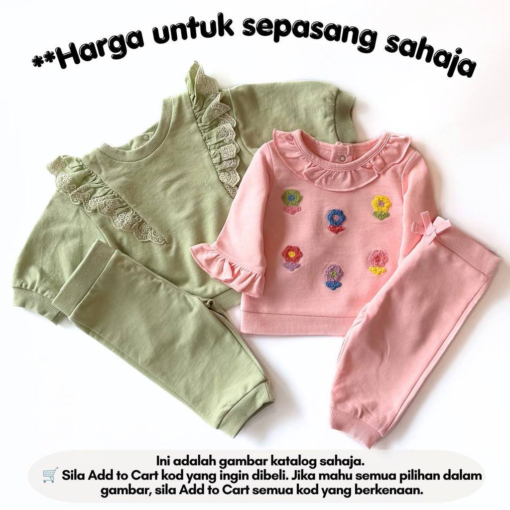 Baby girl long sleeve sweatshirt set