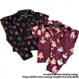 Kids 100% Cotton Button Pyjamas Set (2Y–12Y) | Baju Tidur Budak