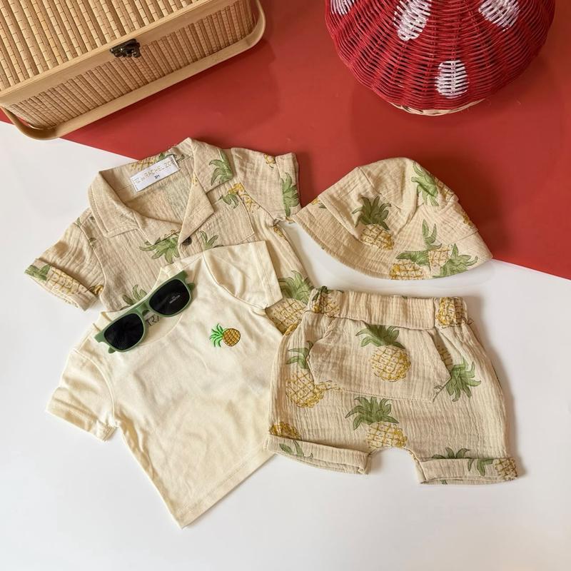 Baby boy 4-in-1 casual set, baju set baby lelaki