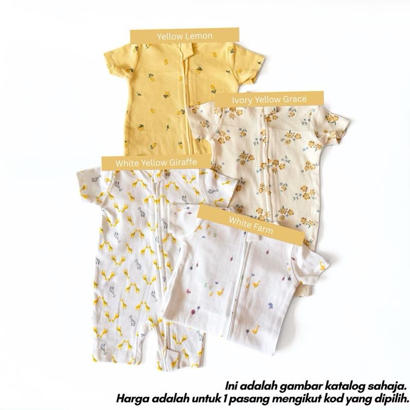 Mapas 100% cotton baby jumper 0-3M, Yellow Lemon design