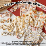 Bamboo cotton baby sleepsuit with socks and headband, baju tidur baby